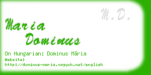 maria dominus business card